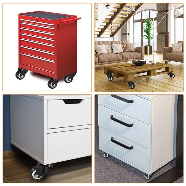 2 Inch Swivel Threaded Stem Casters 5/16"18UNC Thread 110lbs Load